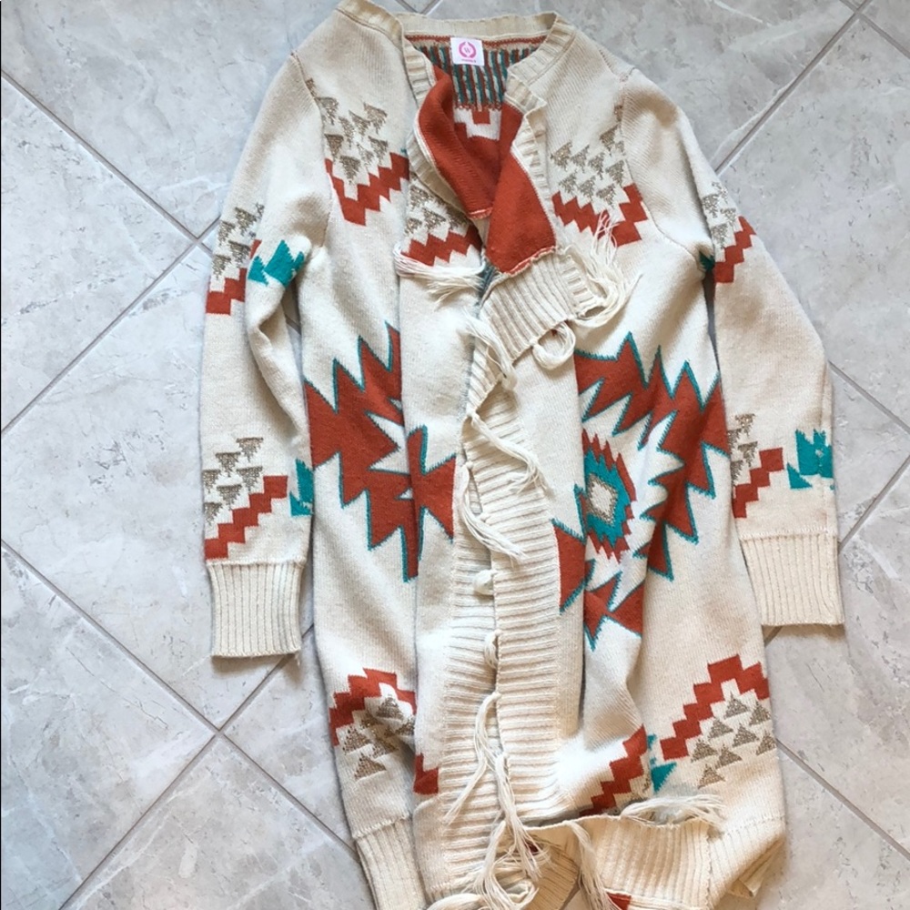 Long Aztec Cardigan